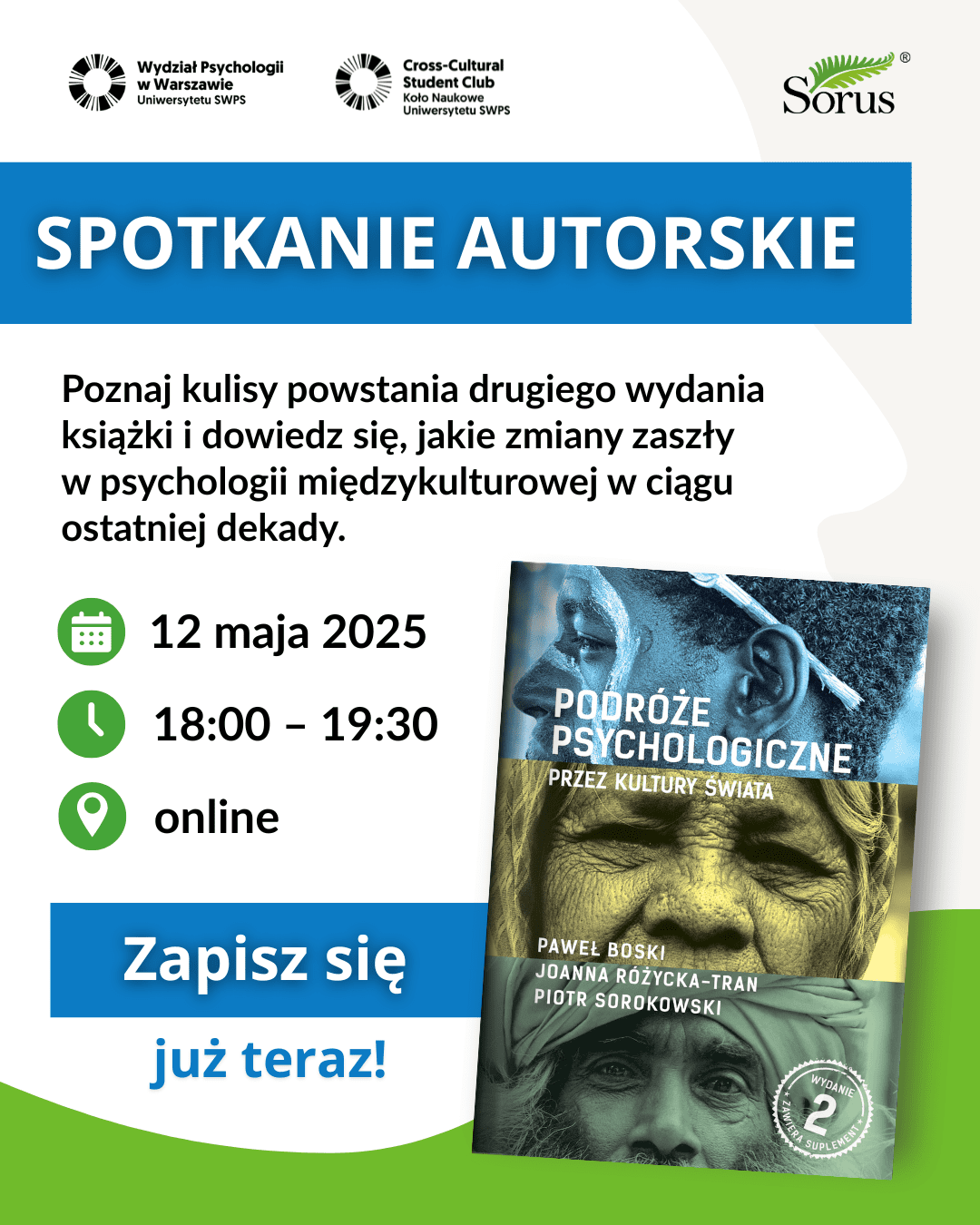 Zapraszamy na spotkanie online z autorami „Podróży psychologicznych przez kultury świata”!