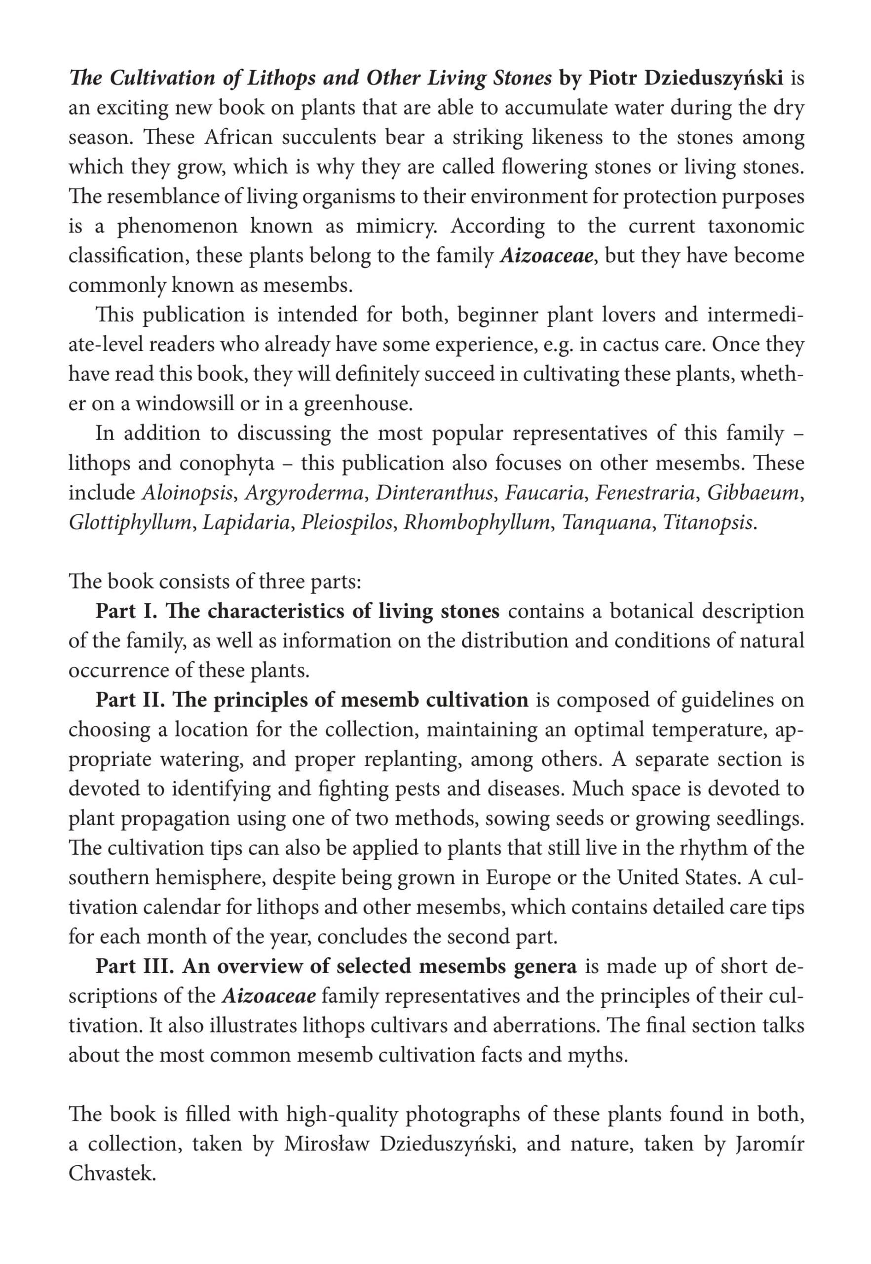 EBOOK The Cultivation of Lithops and Other Living Stones